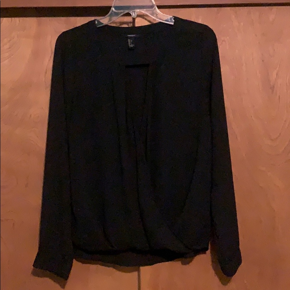 Black V-neck